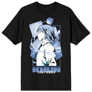 Tower of God Khun, Light Bearer, Rectangular frame with cubes on Black Short Sleeve Adult T-Shirt - 1 of 4