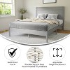 Taylor & Logan Queen Amara Wooden Platform Bed with Headboard Gray - 2 of 4