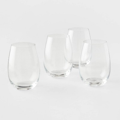 4pk Geneva Crystal 19.7oz Wine Glasses Red - Threshold Signature™