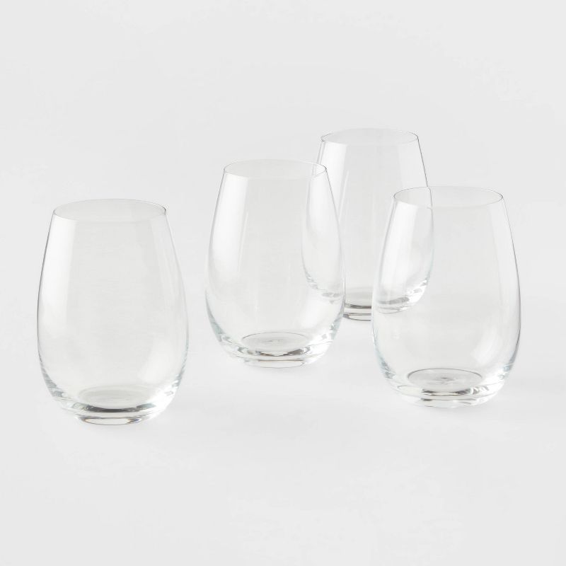4pk Geneva Crystal 19.7oz Wine Glasses Red - Threshold Signature&#8482;, 1 of 4
