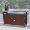VYNXARIA Large Outdoor Grill Cart: Stainless Steel Tabletop & Versatile Storage Solutions - 3 of 4