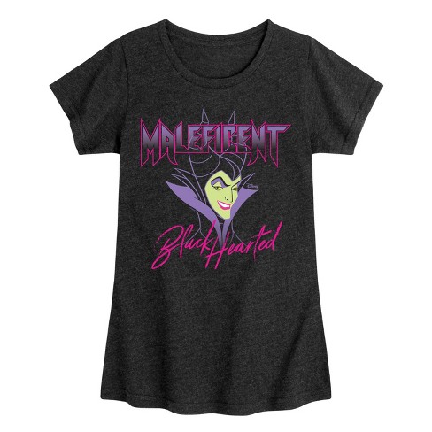 Girls' - Disney Villains - Black Hearted Fitted Short Sleeve Graphic T-Shirt - image 1 of 4