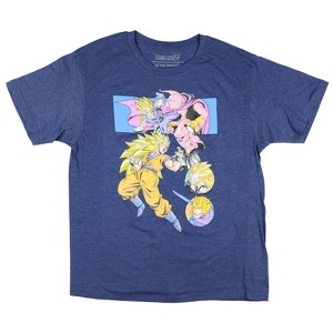 Seven Times Six Dragon Ball Z T-Shirt Boy's Goku Super Saiyan Majin Buu Short Sleeve Tee Blue - 1 of 3