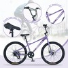 26 Inches Kids Bike, 7-Speeds Bicycle For Boys Girls Age 12+ Years With Double Disc Brakes, Aluminum Rims, Carton Steel Frame, Anti-skid Tires - 2 of 4