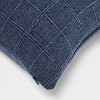 Woven Washed Windowpane Throw Pillow - Threshold™ - 4 of 4