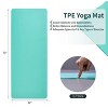 Yoga Mat, Exercise Yoga Mat with Non-Slip Design, 72" x 24" TPE Exercise Mat, Multi-Purpose Workout Mat for Women, Pilates Fitness and Floor Exercises - 4 of 4