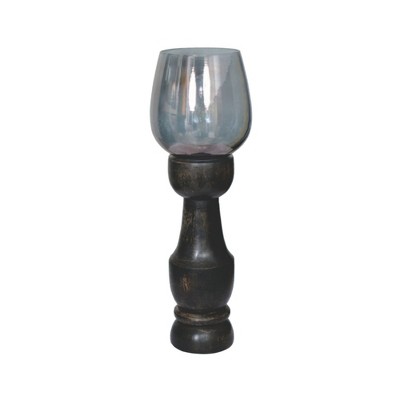 VIP Wood 12 in. Multicolor Duality Contoured Candle Holder