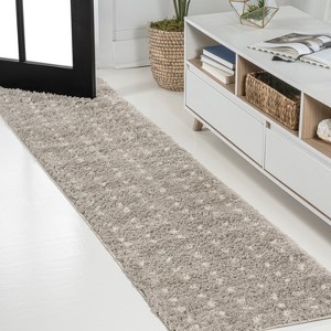 Pele Modern Geometric Dot Shag Indoor Area Rug - JONATHAN Y - 1 of 4