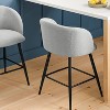2pk Barrel Back with Metal Base Dining Chair Gray - Room Essentials™ - 2 of 4