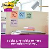 Post-it Super Sticky Notes 3" x 3" Wanderlust Pastels Collection 70 Sheet/Pad 6 Pads/Pack - 4 of 4