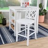 Powell 3pc Shelby Counter Height Dining Set White - 3 of 4