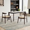 PAGED Mid-Century Dining Chairs Set of 2, Chairs for Dining Table with PU Leather/Woven Rope & Solid Wood Legs for Dining Room, Living Room - 2 of 4