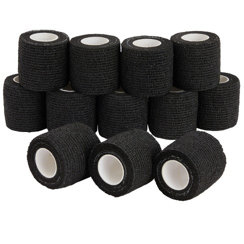 Juvale 12-rolls Self Adhesive Bandage Wrap, Vet Tape - 2 In X 5 Yds Elastic  Cohesive Wrap Tape For Injuries, Athletics (black) : Target