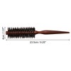 Unique Bargains Hair Brush Round Brush Hairstyle Wavy Styling Tool Brush Wood Brown - 3 of 4