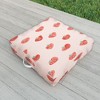 Emanuela Carratoni Strawberries on Pink Outdoor Floor Cushion - Deny Designs - image 2 of 2