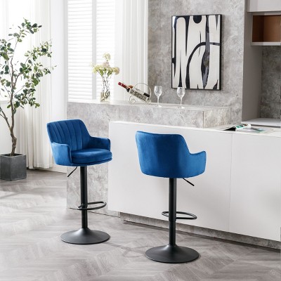 NicBex Set of 2 Bar Stools for Kitchen Island,Adjustable Counter Bar Stools with Back and Footrest,Bar Chairs for Dining Rooms,Kitchens Islands