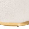 Raelynn Boucle Upholstered and Metal Ottoman Ivory - Baxton Studio - 4 of 4