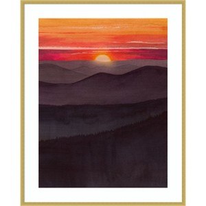 Amanti Art Layered Sunset II by Grace Popp Wood Framed Wall Art Print - 1 of 4