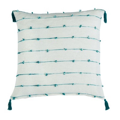 Kingsly Pillow - Beige/Teal - 20" x 20" - Safavieh