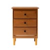 NicBex Mid-Century Modern Nightstand with 3 Drawer Bedside Table with Slanted Legs End Table for Living Room, Bedroom - 3 of 4