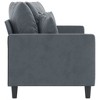 vidaXL 2-Seater Velvet Sofa – Modern Styling in Dark Gray with a Strong Metal Frame and Comfortable Seating - 3 of 4