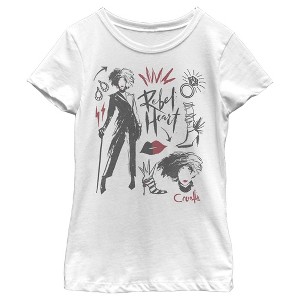 Girl's Cruella Fashion Drawings T-Shirt - 1 of 4