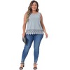 Agnes Orinda Women's Plus Size Swing Lace Flowy Sleeveless Casual Tank Tops - 3 of 4