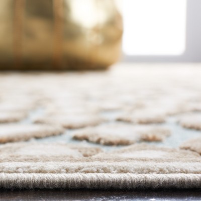 Stone Aqua Leopard Print Viscose Accent Rug 2'7" x 4'