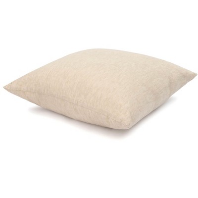20" Square Putty Heather French Linen Throw Pillow