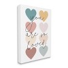 Stupell Industries 31"x25" Kids' You Are Loved Hearts Wall Art Framed - 3 of 4