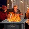 50,000 BTU Propane Fire Pit Table - 28" Rectangle Outdoor Firepit with Cover, CSA Certified, Steel/Iron Construction (Black) - 2 of 4