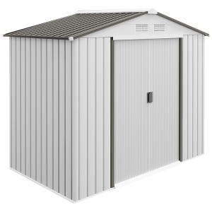 Outsunny Metal Storage Shed Organizer, Garden Tool House with Vents and Sliding Doors for Backyard, Patio, Garage, Lawn - 1 of 4
