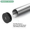 Unique Bargains Metal Furniture Legs Plastic Insert for Round Tubes with M8 Thread Black - 2 of 4