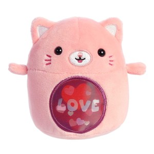 Aurora Mini Love Cat Lenticular Enchanting Stuffed Animal Pink 3.5" - 1 of 4