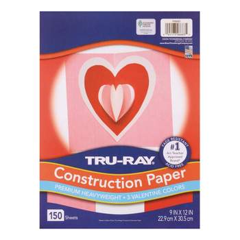Tru-Ray Construction Paper Valentine Assortment, 9" x 12", 150 Sheets