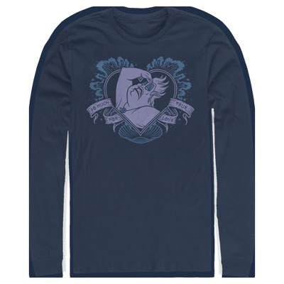 Men's The Little Mermaid Ursula So Much For True Love Heart Long Sleeve ...