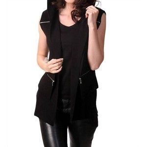 Women's Double Zip Hooded Vest - ANGEL - 1 of 2