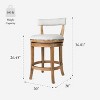 Maven Lane Alexander Swivel Counter Stool With Fabric Upholstery 27" - 2 of 4