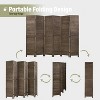 FDW 3/4/6 Panel 5.75ft Wooden Room Divider Tall Privacy Wall Divider Screen Divider with Adjustable Louvers Versatile and Stylish Privacy Screen - 3 of 4