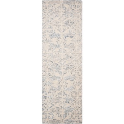 Handmade Gray Wool Tufted Area Rug, 2'-3" x 7'