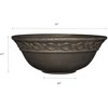 Classic Home and Garden Indoor/Outdoor Round Corinthian Resin Flower Pot Planter Bowl, Bronze, 12" - 4 of 4