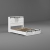 Famapy Modern Queen Bed Frame with Storage Drawers LED Headboard & Power Outlets White Wood Platform Bed for Bedroom - 4 of 4