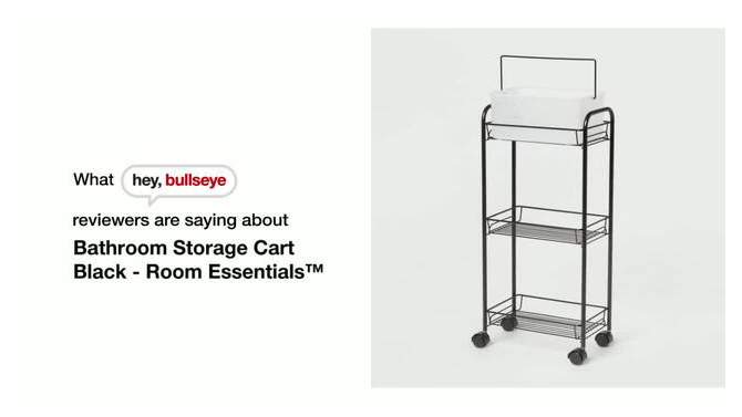Bathroom Storage Cart Black - Room Essentials&#8482;, 6 of 10, play video