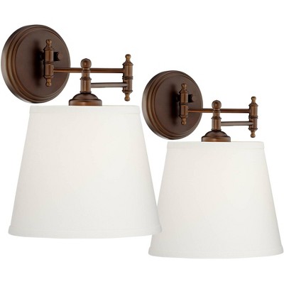 2 light swing arm wall lamp