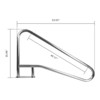 Pool Rail, 304 Stainless Steel 370LBS Load Capacity Silver Rustproof Pool Handrail - 2 of 4