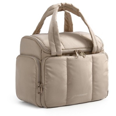 Toiletry Bag for Women with Dual-Padded Handles, Puffy Lightweight Makeup Bag