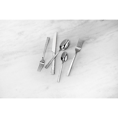 20pc Stainless Steel Nomad Silverware Set Silver: Flatware Service for 4, Dishwasher-Safe - Fortessa Tableware Solutions