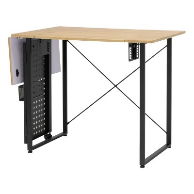 Pivot Sewing Table with Swingout Storage Panel and Adjustable Platform