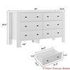 Hallway 6 Drawer Dresser for Bedroom, Modern Wide Dresser Organizer with Storage Drawers, Wooden Chests of Drawers - 2 of 4