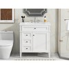Ridstar 33.8 in. H White Bathroom Storage Cabinet with 2 Drawers and a Tip-out Drawer - 4 of 4